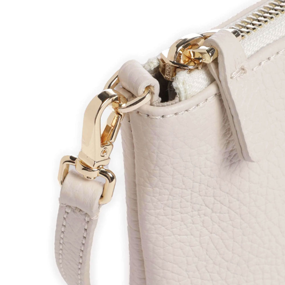 COCCINELLE Damen Schultertasche aus Lammleder Weiß Best Small Line