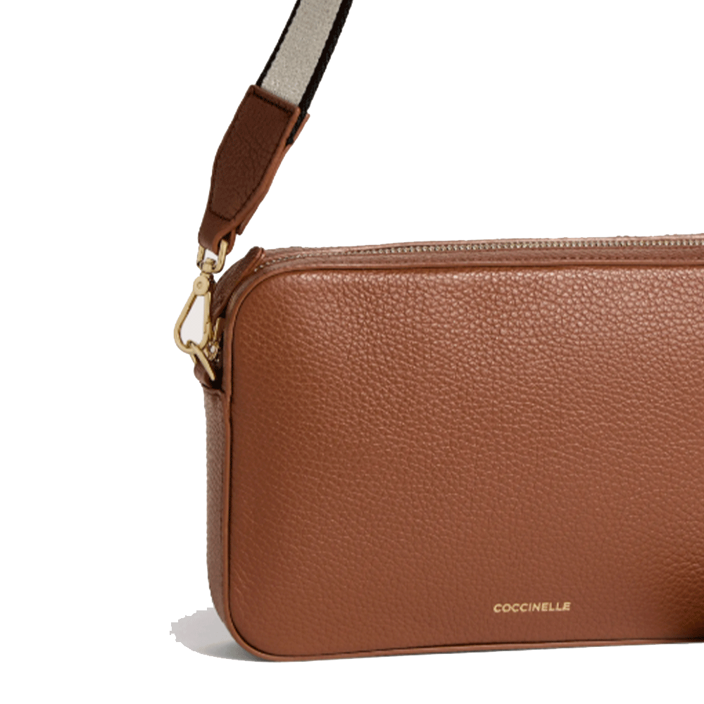 Borsa Donna a Tracolla COCCINELLE Linea Tebe Colore Cognac
