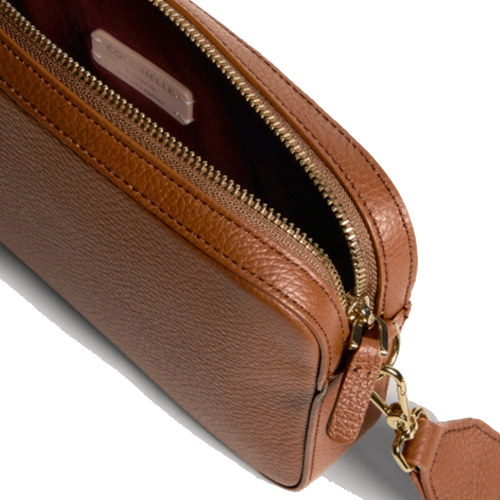 Borsa Donna a Tracolla COCCINELLE Linea Tebe Colore Cognac
