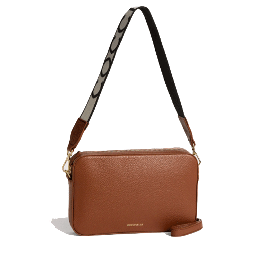 Borsa Donna a Tracolla COCCINELLE Linea Tebe Colore Cognac