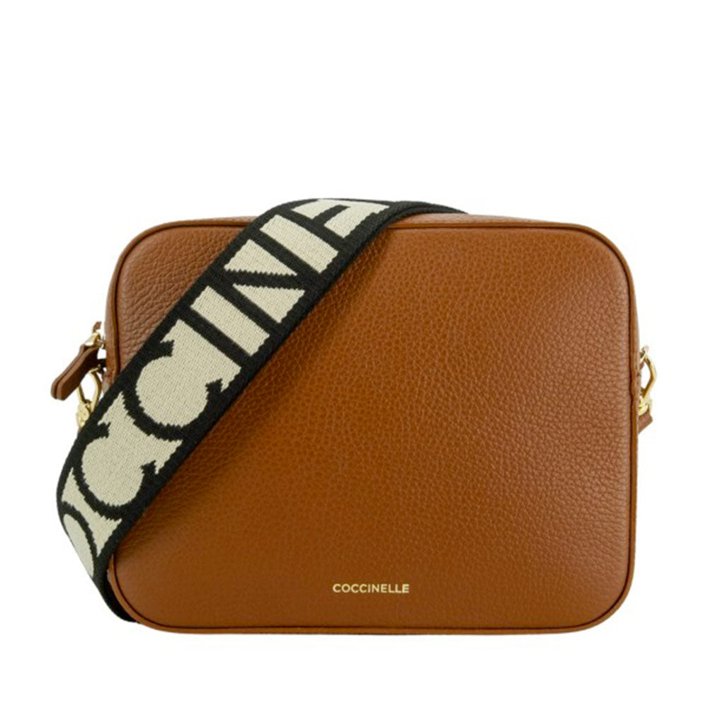 Borsa Donna a Tracolla COCCINELLE Linea Tebe Colore Cognac - E5MN555M301