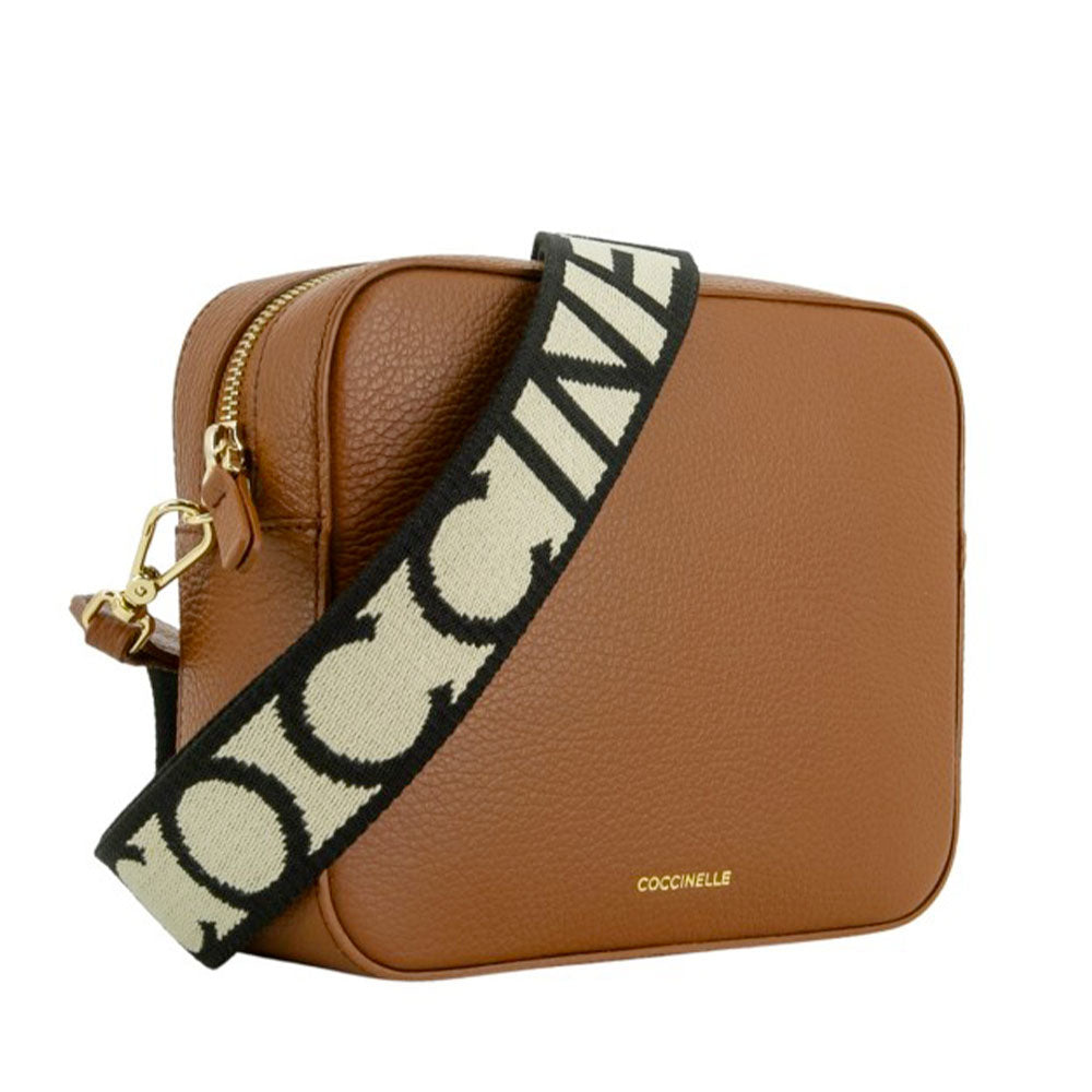 Borsa Donna a Tracolla COCCINELLE Linea Tebe Colore Cognac - E5MN555M301