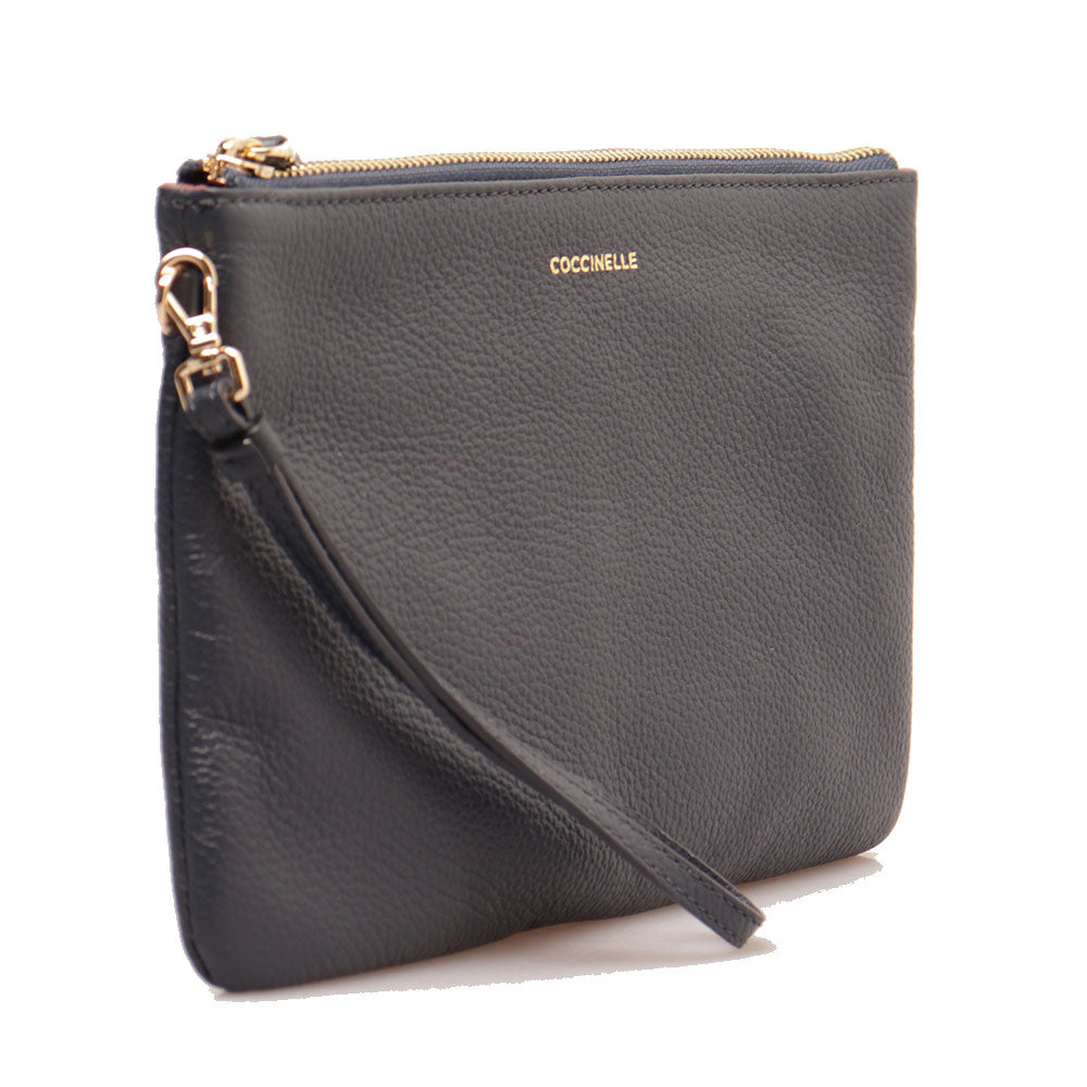 Pochette Donna COCCINELLE in Pelle Linea New Best Soft Colore Midnight Blue Misura Media