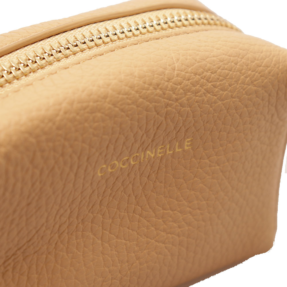 COCCINELLE Fresh Beige Leder Reisetasche Mittelgroß
