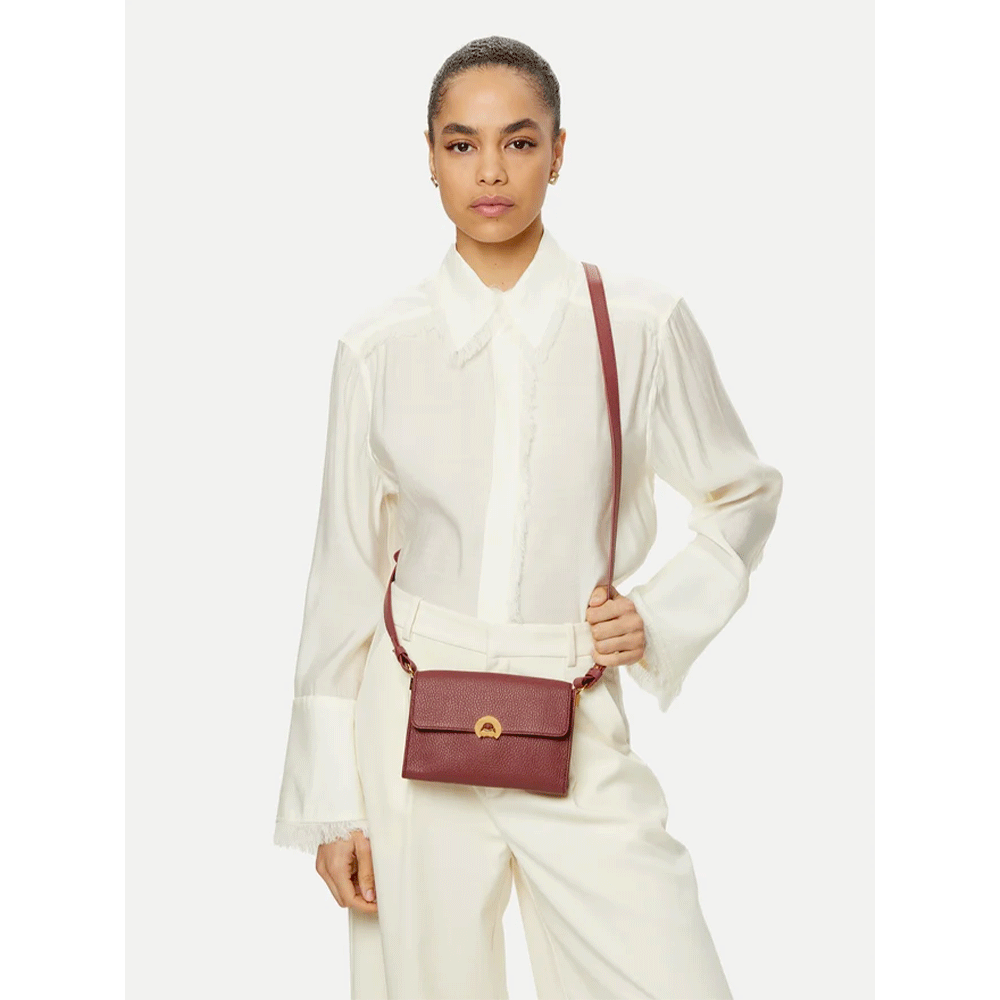 Borsa Donna a Tracolla COCCINELLE in Pelle linea Binxie Mini colore Brandy