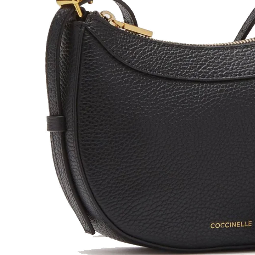 COCCINELLE Damen Umhängetasche aus schwarzem Leder Whisper Line