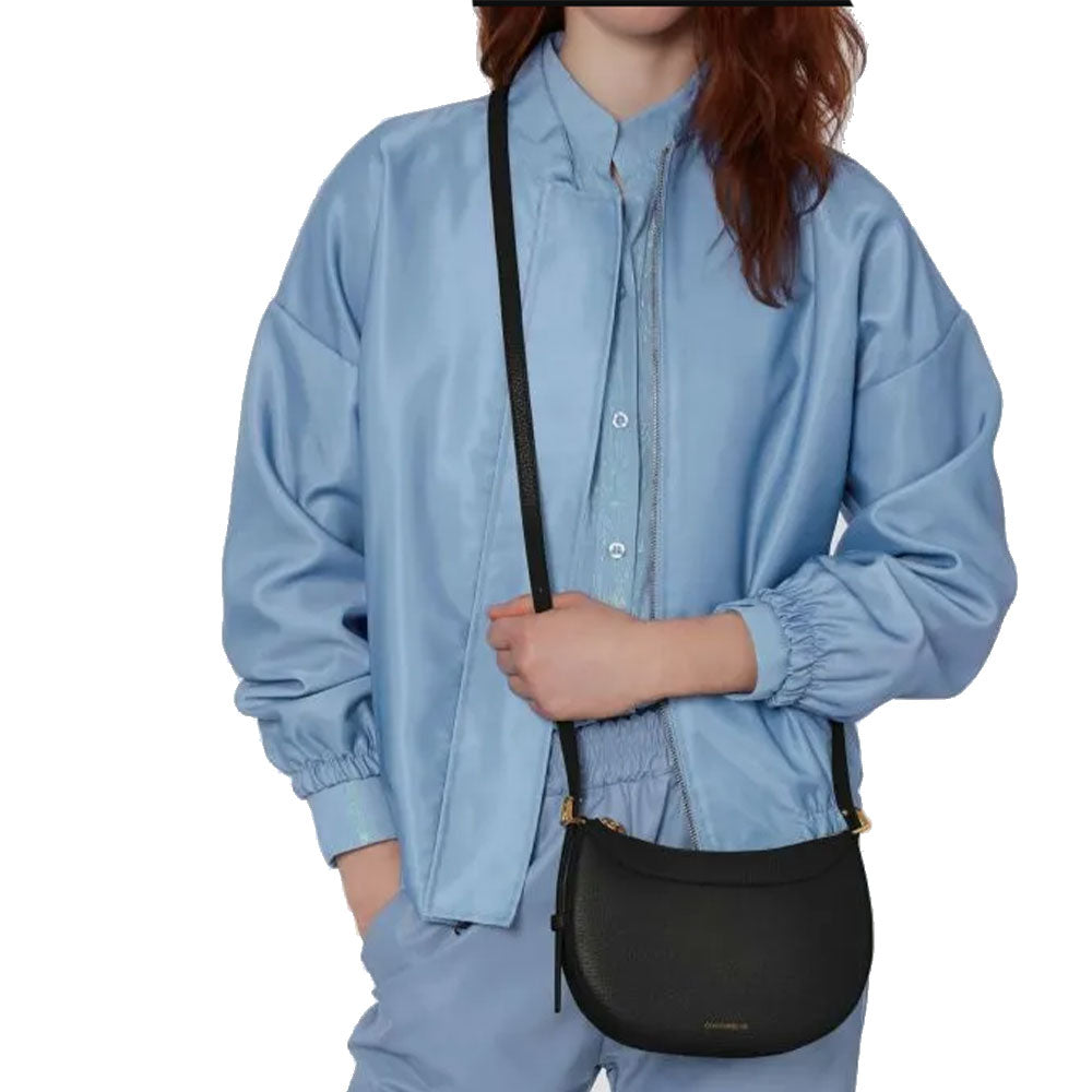 COCCINELLE Damen Umhängetasche aus schwarzem Leder Whisper Line