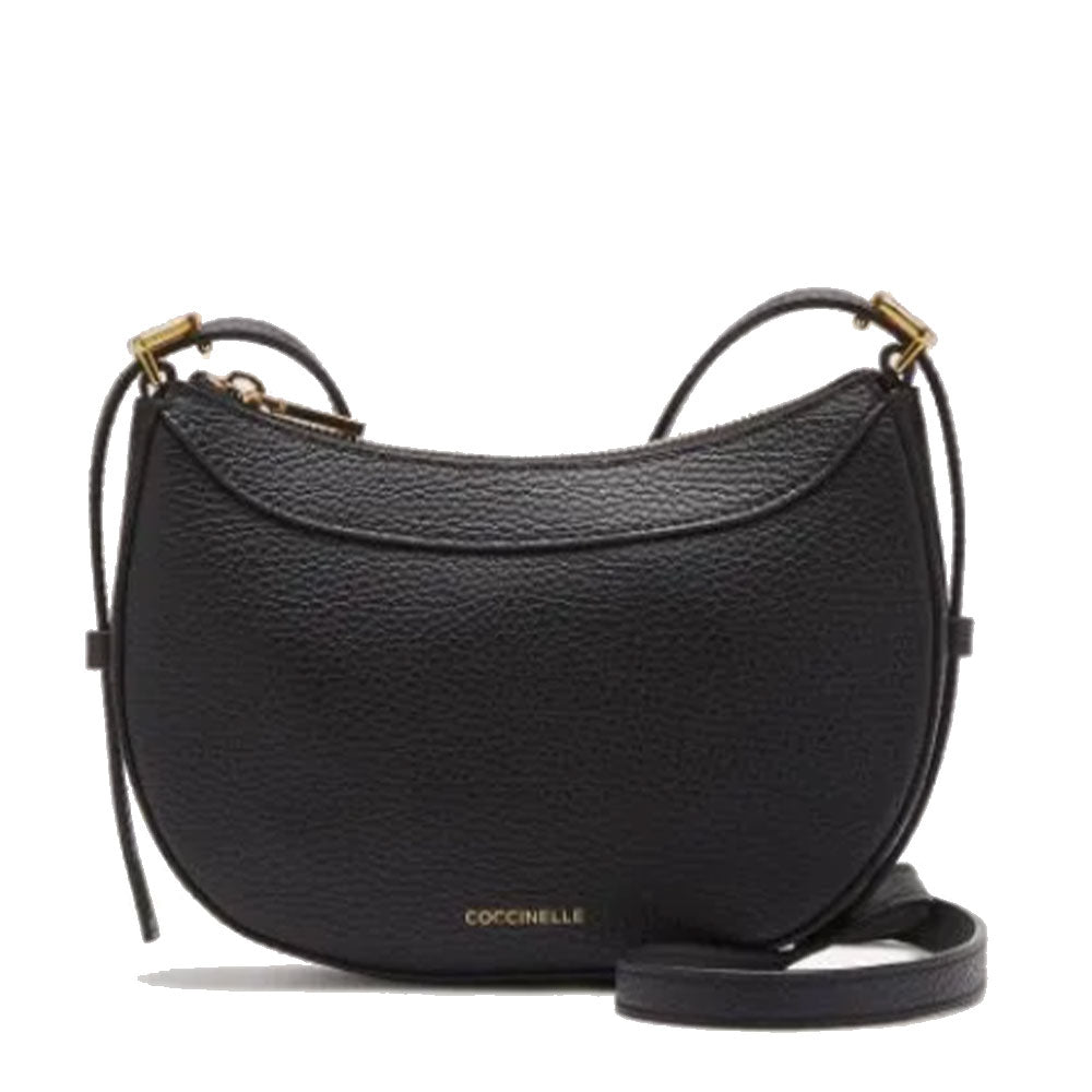 COCCINELLE Damen Umhängetasche aus schwarzem Leder Whisper Line