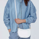 COCCINELLE Damen Umhängetasche aus brillantweißem Leder Whisper Line