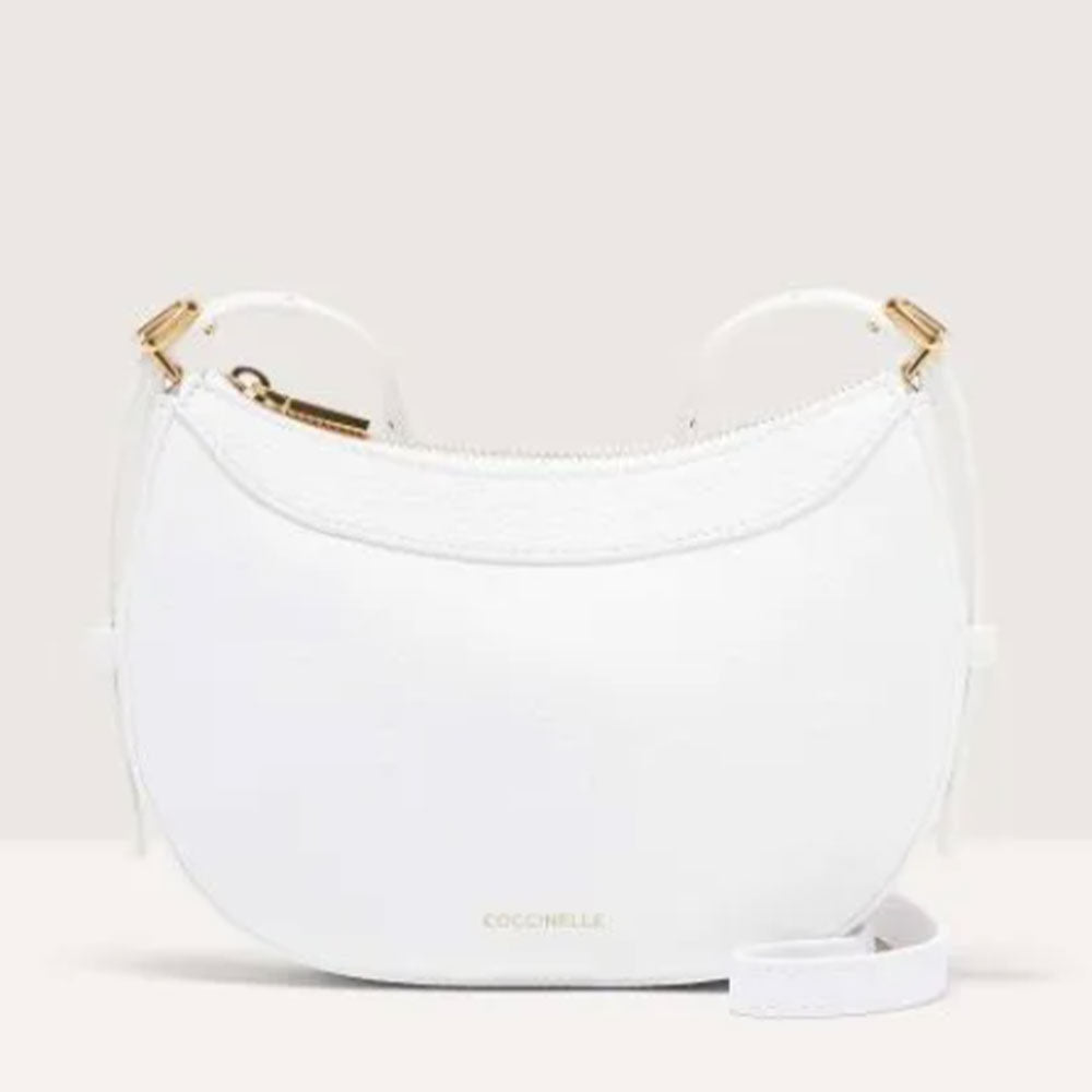 COCCINELLE Damen Umhängetasche aus brillantweißem Leder Whisper Line