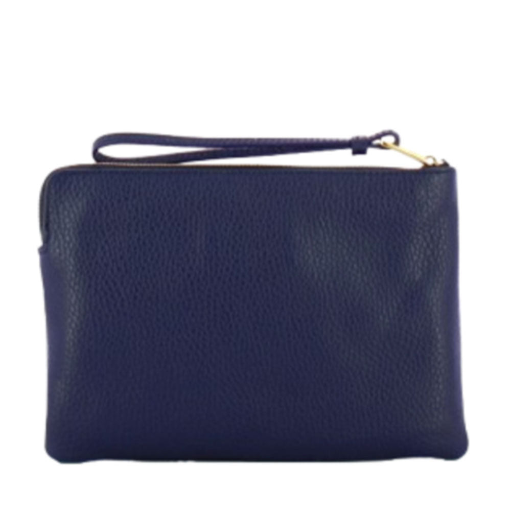 COCCINELLE Damen Clutch aus königsblauem Leder Alias ​​​​Line