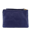 COCCINELLE Damen Clutch aus königsblauem Leder Alias ​​​​Line Mittlere Größe