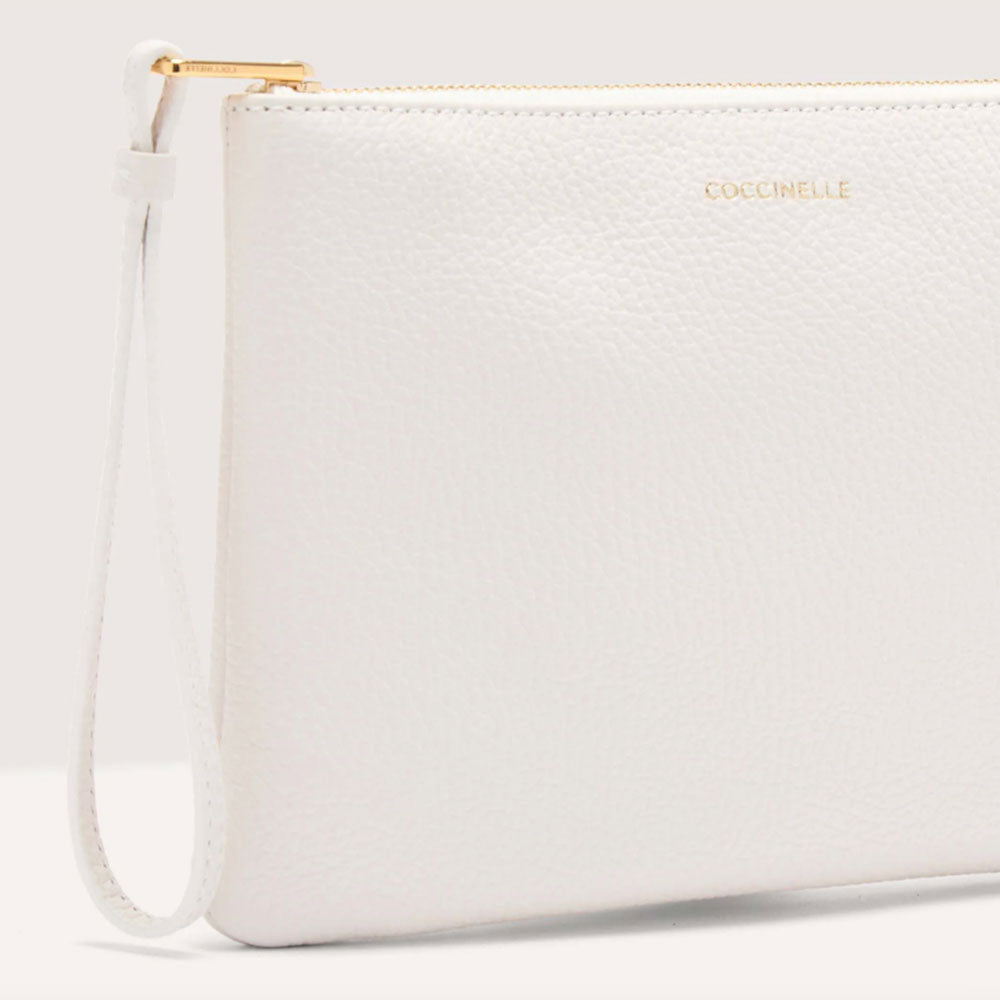 Pochette Donna COCCINELLE in Pelle Blanco Linea Alias Misura Media