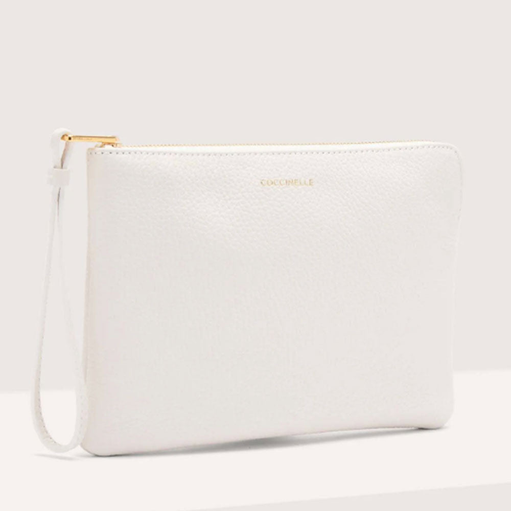 Pochette Donna COCCINELLE in Pelle Blanco Linea Alias Misura Media