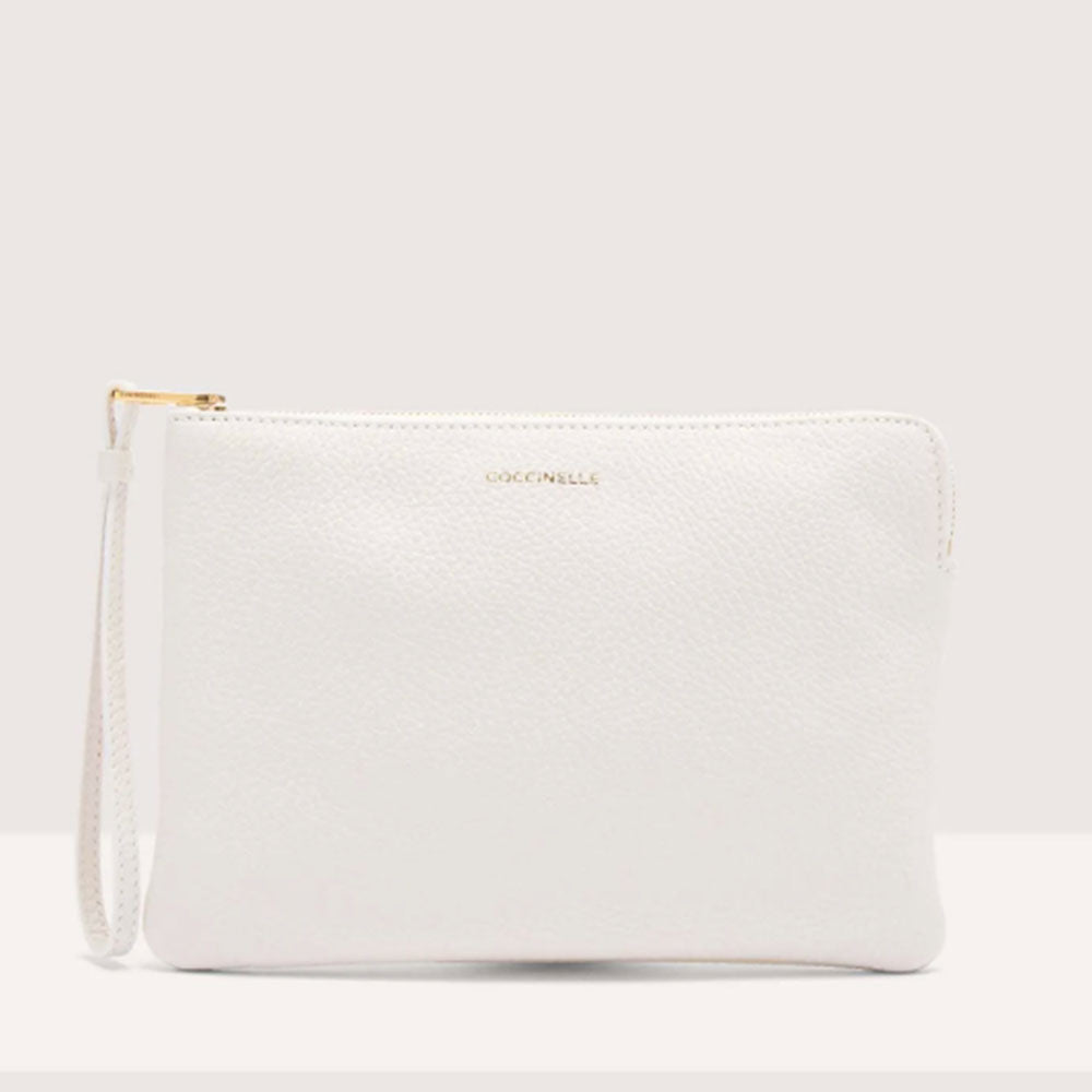 Pochette Donna COCCINELLE in Pelle Blanco Linea Alias Misura Media