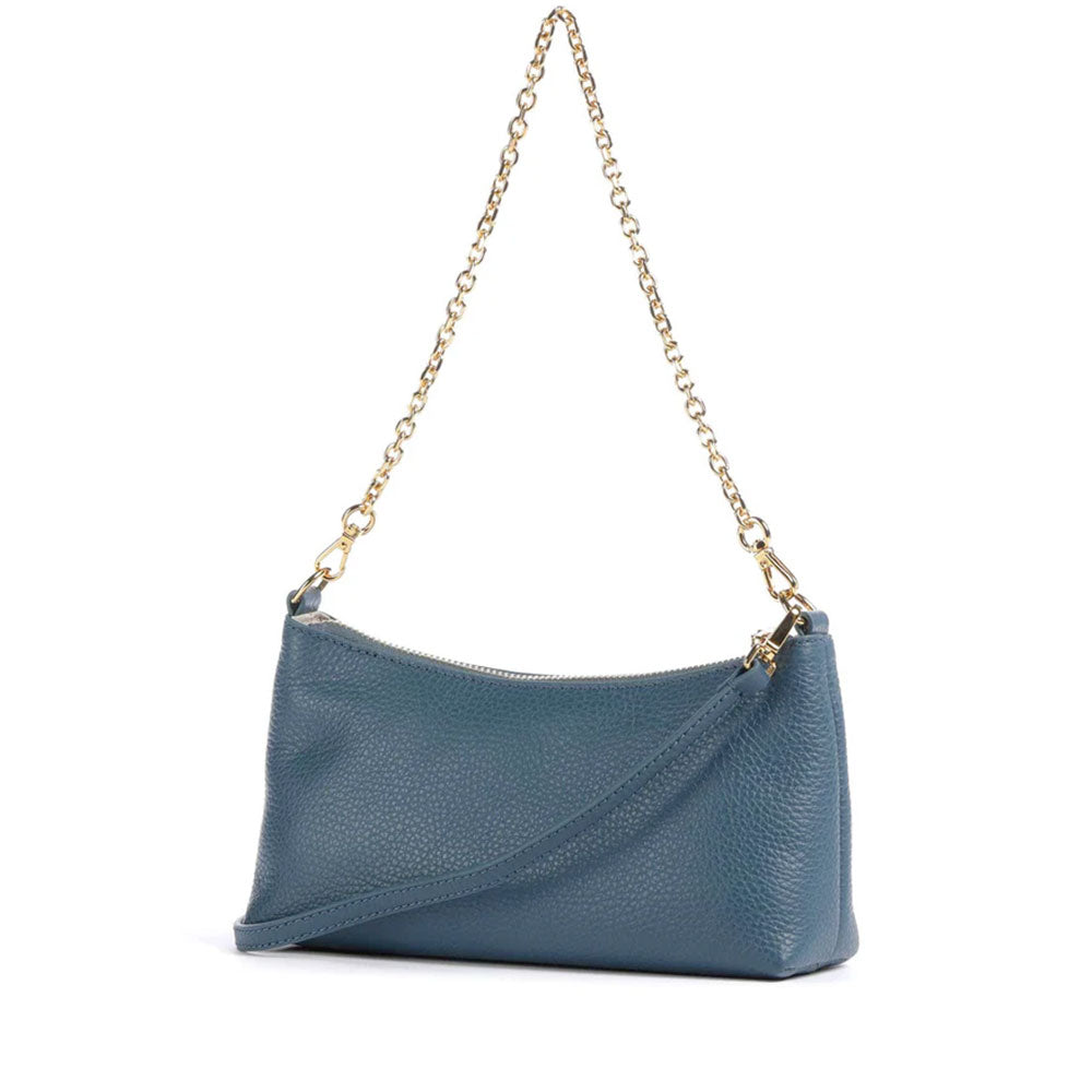 Borsa Donna a Spalla COCCINELLE in Pelle Deep Blue Linea Aura
