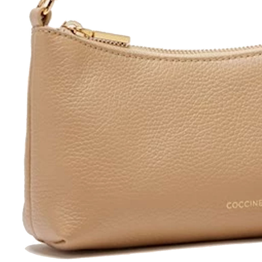 Borsa Donna a Spalla COCCINELLE in Pelle Fresh Beige Linea Aura