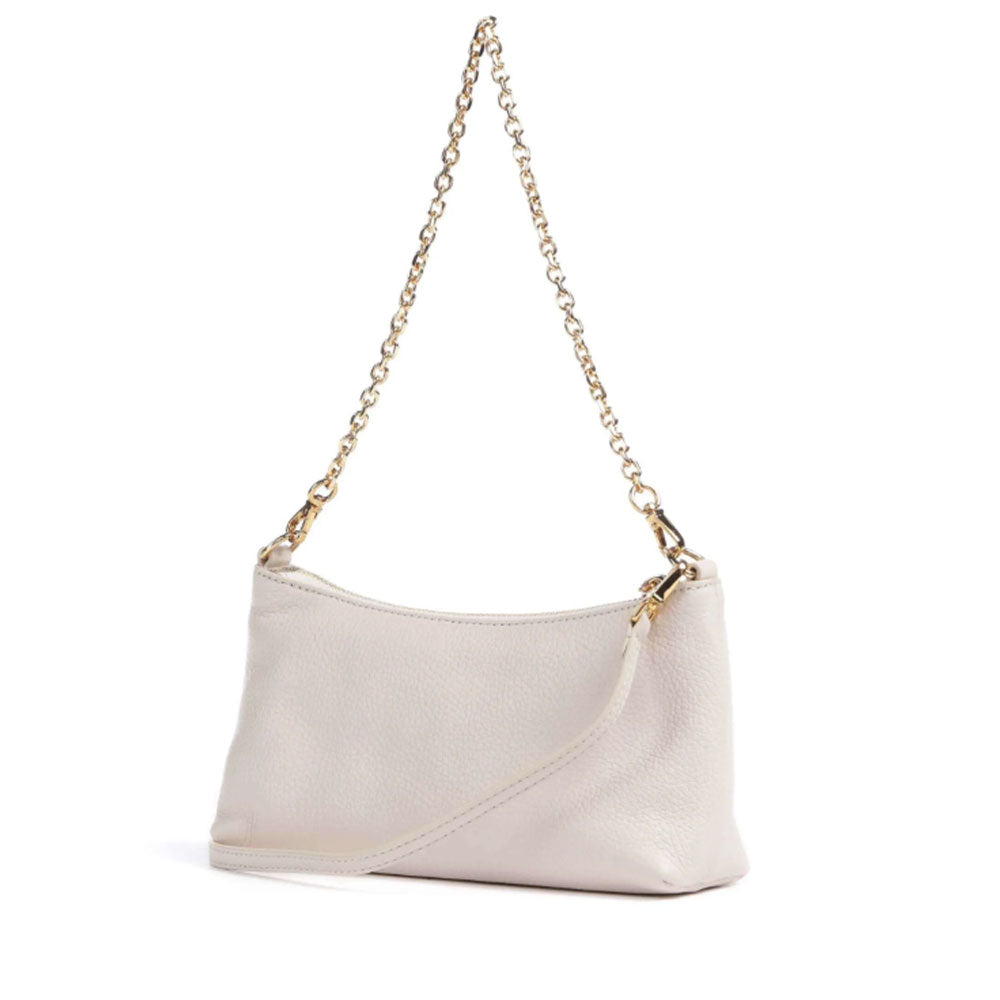 Borsa Donna a Spalla COCCINELLE in Pelle Lambskin White Linea Aura