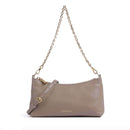 Borsa Donna a Spalla COCCINELLE in Pelle Warm Taupe Linea Aura