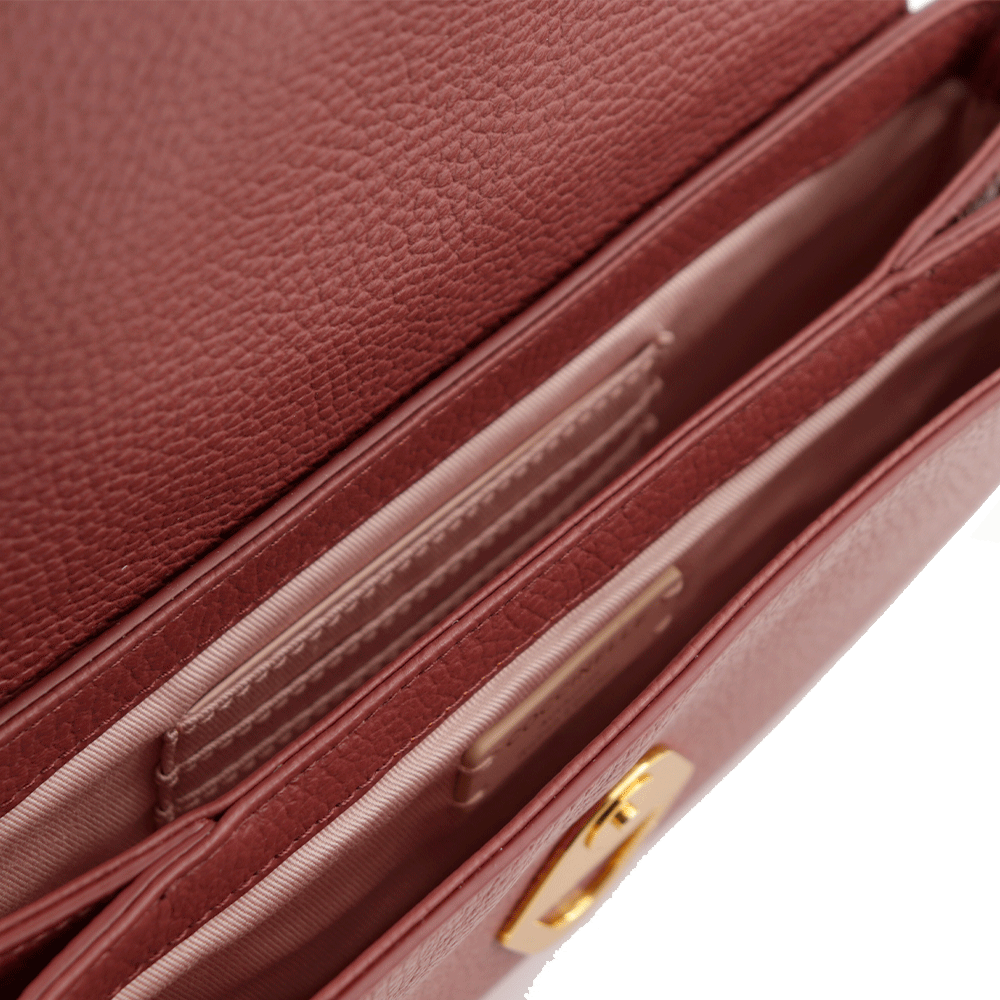 Borsa Donna Mini a Tracolla COCCINELLE in Pelle Brandy Linea Dew