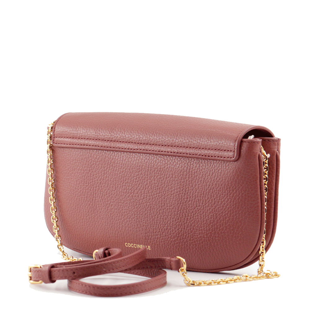 Borsa Donna Mini a Tracolla COCCINELLE in Pelle Brandy Linea Dew