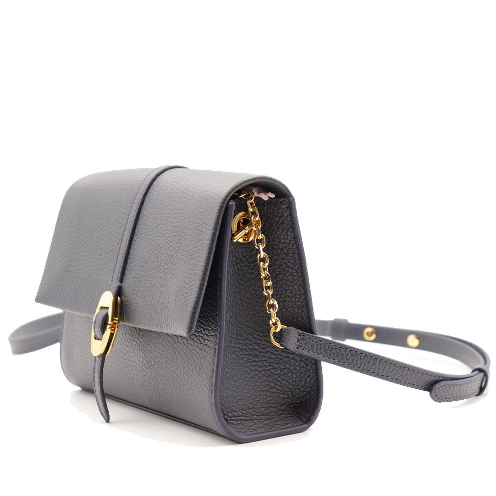 Women's Mini Leather Crossbody Bag COCCINELLE Dorian in Midnight Blue