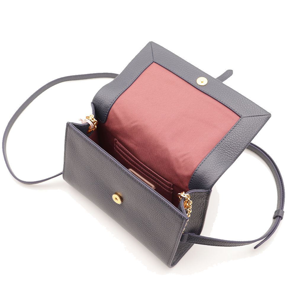 Women's Mini Leather Crossbody Bag COCCINELLE Dorian in Midnight Blue