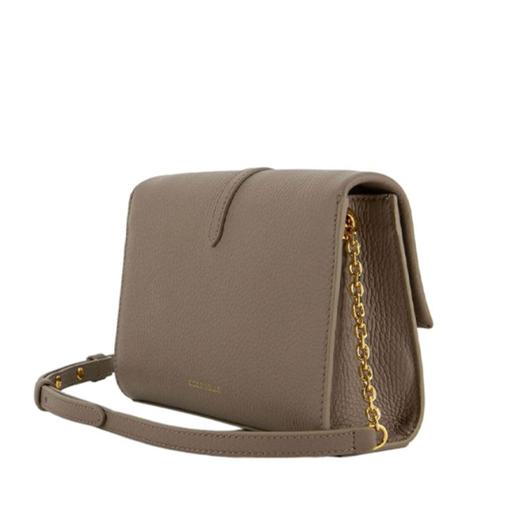 Borsa Donna Mini a Tracolla COCCINELLE in Pelle Linea Dorian colore Warm Taupe