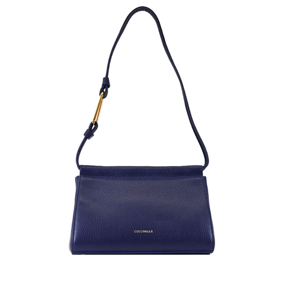 Borsa Donna a Spalla Mini COCCINELLE in Pelle linea Emily colore Royal Blue