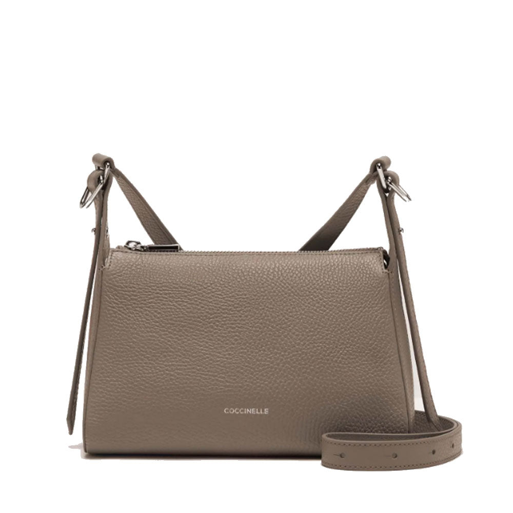 Borsa Donna a Tracolla COCCINELLE in Pelle linea Bishop colore Warm Taupe