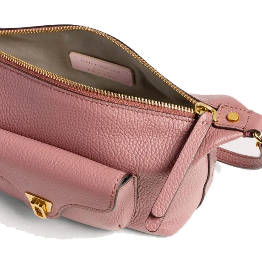 Borsa Donna a Tracolla COCCINELLE in Pelle Winter Rose Linea Beat Generation Mini