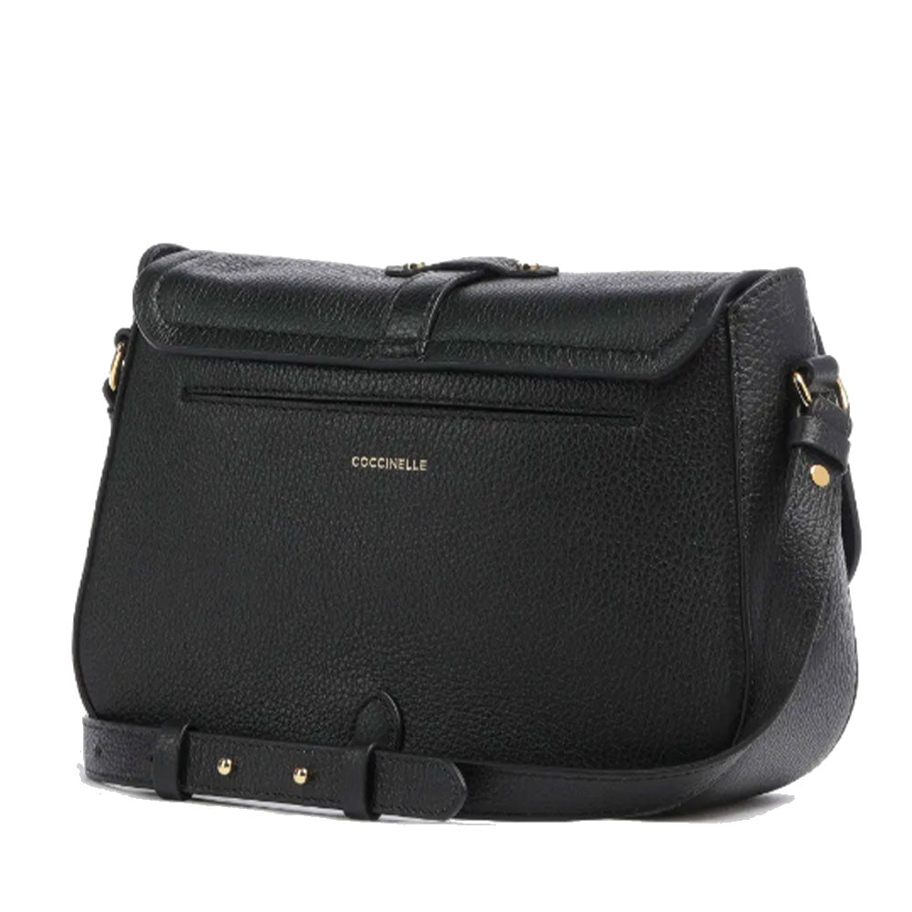 COCCINELLE Damen-Umhängetasche aus Leder der Magalù-Linie, Schwarz