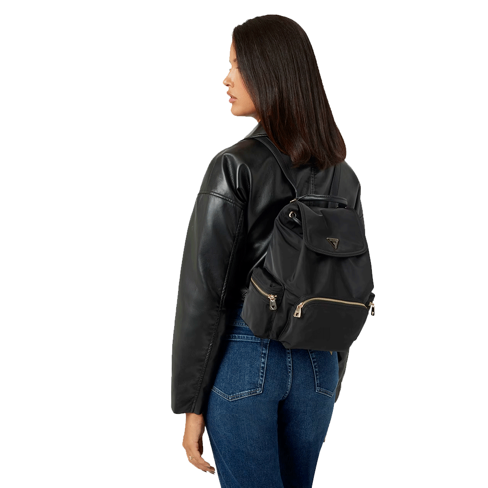 Zaino Donna GUESS Linea Eco Gemma Colore Nero Misura Piccola
