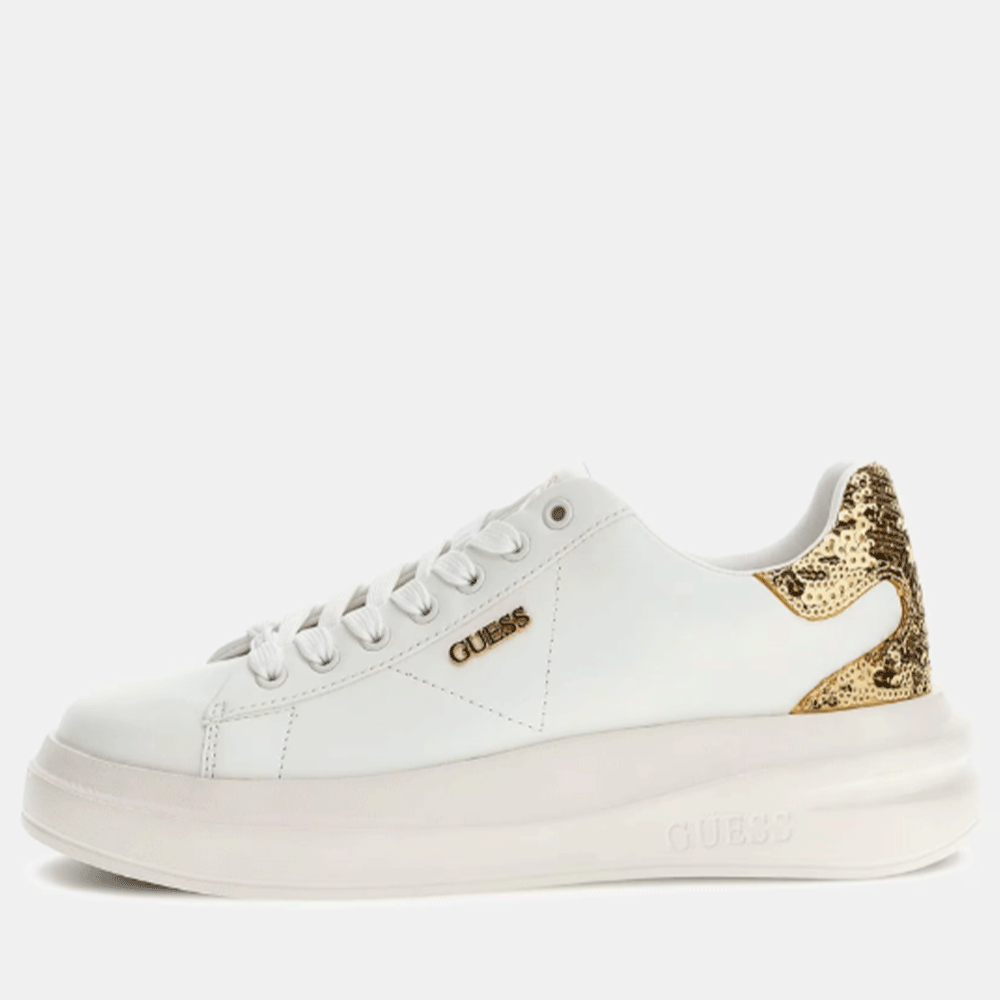 Sneakers Donna GUESS in Pelle Colore White - Gold Linea Elbina10