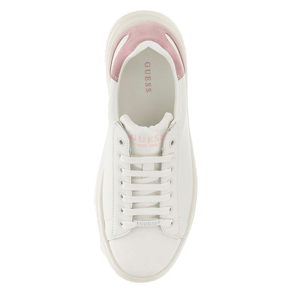 Sneakers Donna GUESS in Pelle Colore White - Pink Linea Elbina