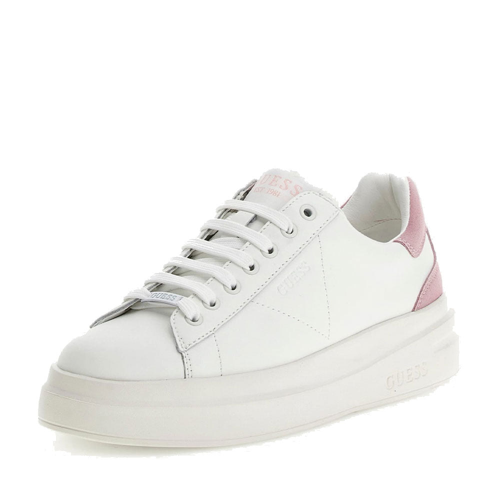 Sneakers Donna GUESS in Pelle Colore White - Pink Linea Elbina