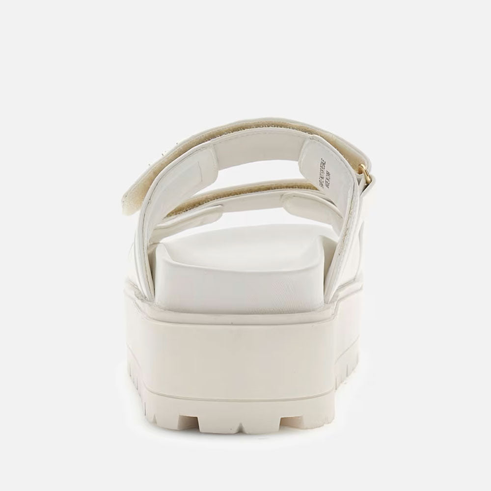 Ciabatte Donna GUESS Linea Faxon Colore Cream con Doppia Fascia