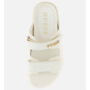 Ciabatte Donna GUESS Linea Faxon Colore Cream con Doppia Fascia