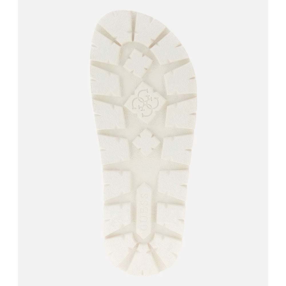 Ciabatte Donna GUESS Linea Faxon Colore Cream con Doppia Fascia