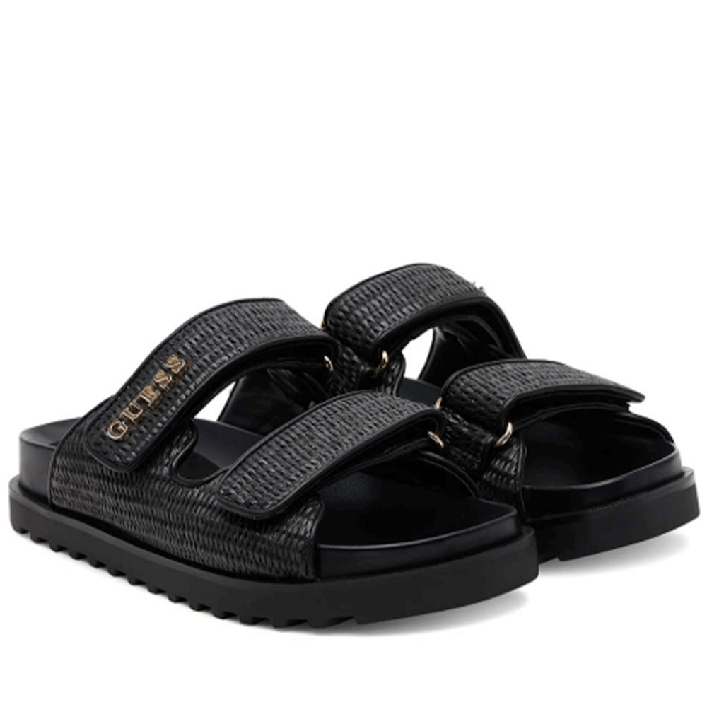 Ciabatte Donna GUESS Linea Fadelize Colore Nero con Doppia Fascia