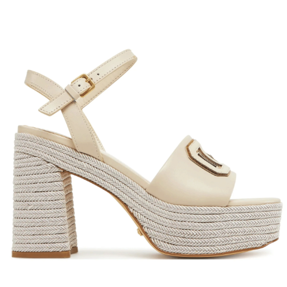 Sandali Donna GUESS con Tacco Linea Formal Colore Cream - Gold