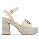 Sandali Donna GUESS con Tacco Linea Formal Colore Cream - Gold