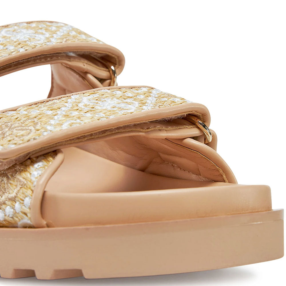 Ciabatte Donna GUESS Linea Fadelizz Colore Cream con Doppia Fascia