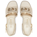Sandali Donna GUESS con Zeppa Linea Tanvee Colore Cream - Gold
