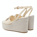 Sandali Donna GUESS con Zeppa Linea Tanvee Colore Cream - Gold