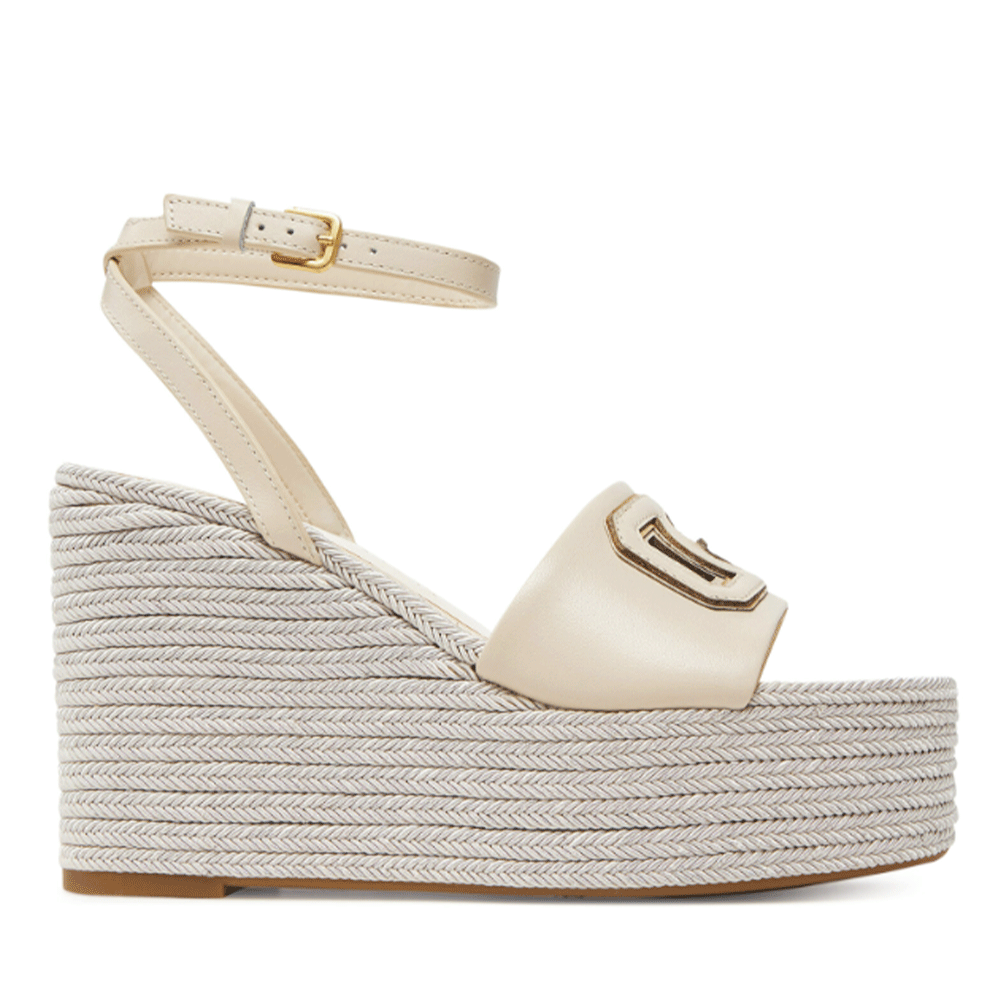 Sandali Donna GUESS con Zeppa Linea Tanvee Colore Cream - Gold