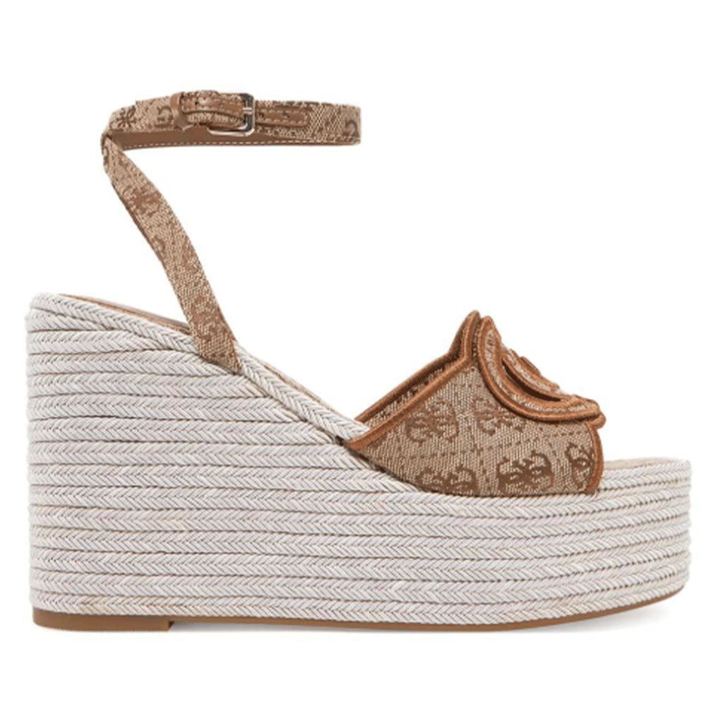 Sandali Donna GUESS con Zeppa Linea Tanveey Colore Beige - Brown
