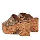 Sandali Donna GUESS con Tacco Linea Yaki Colore Beige - Brown