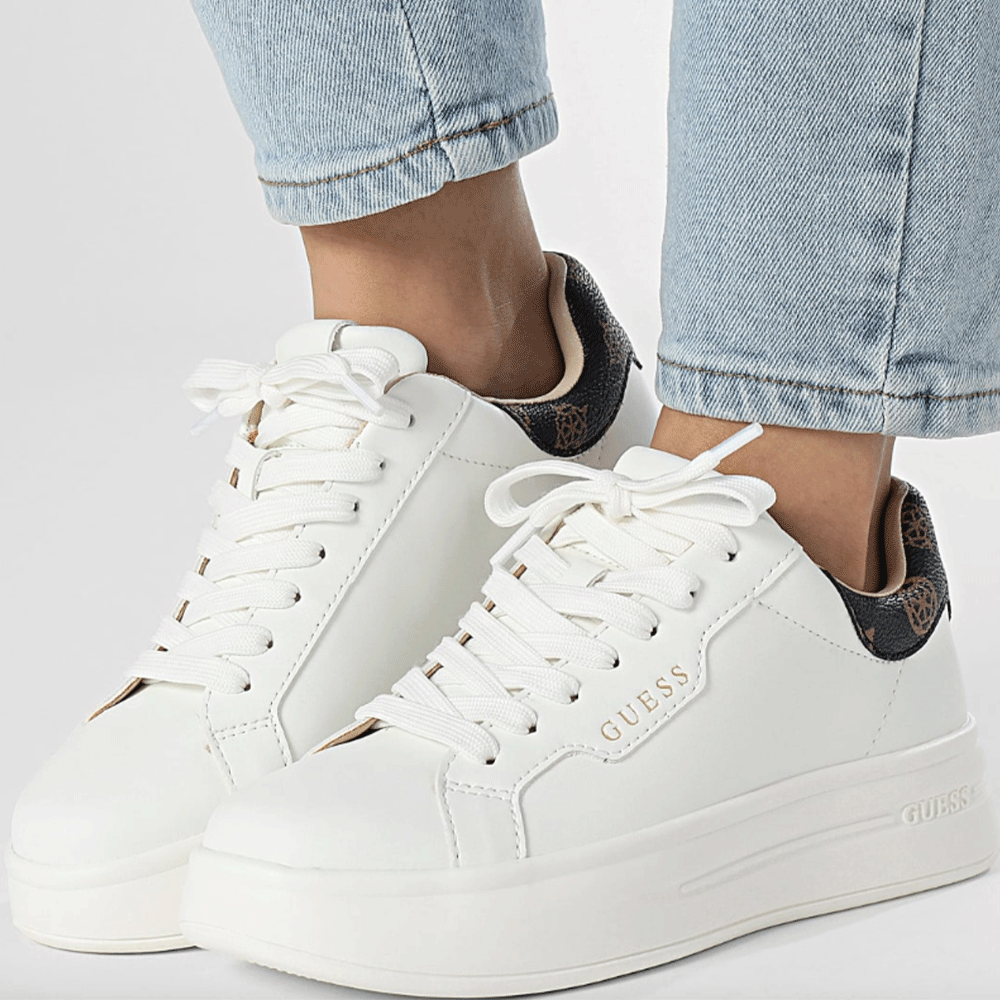 Sneakers Donna GUESS Colore White -  Brown Linea Winnie