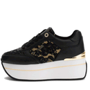 Scarpe Donna GUESS Sneakers Linea Camrio Colore Nero con Inserti in Pizzo